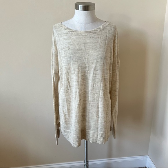 Lululemon Well Being Open Knit Crewneck Sweater Cream 26101 - Picture 5 of 12